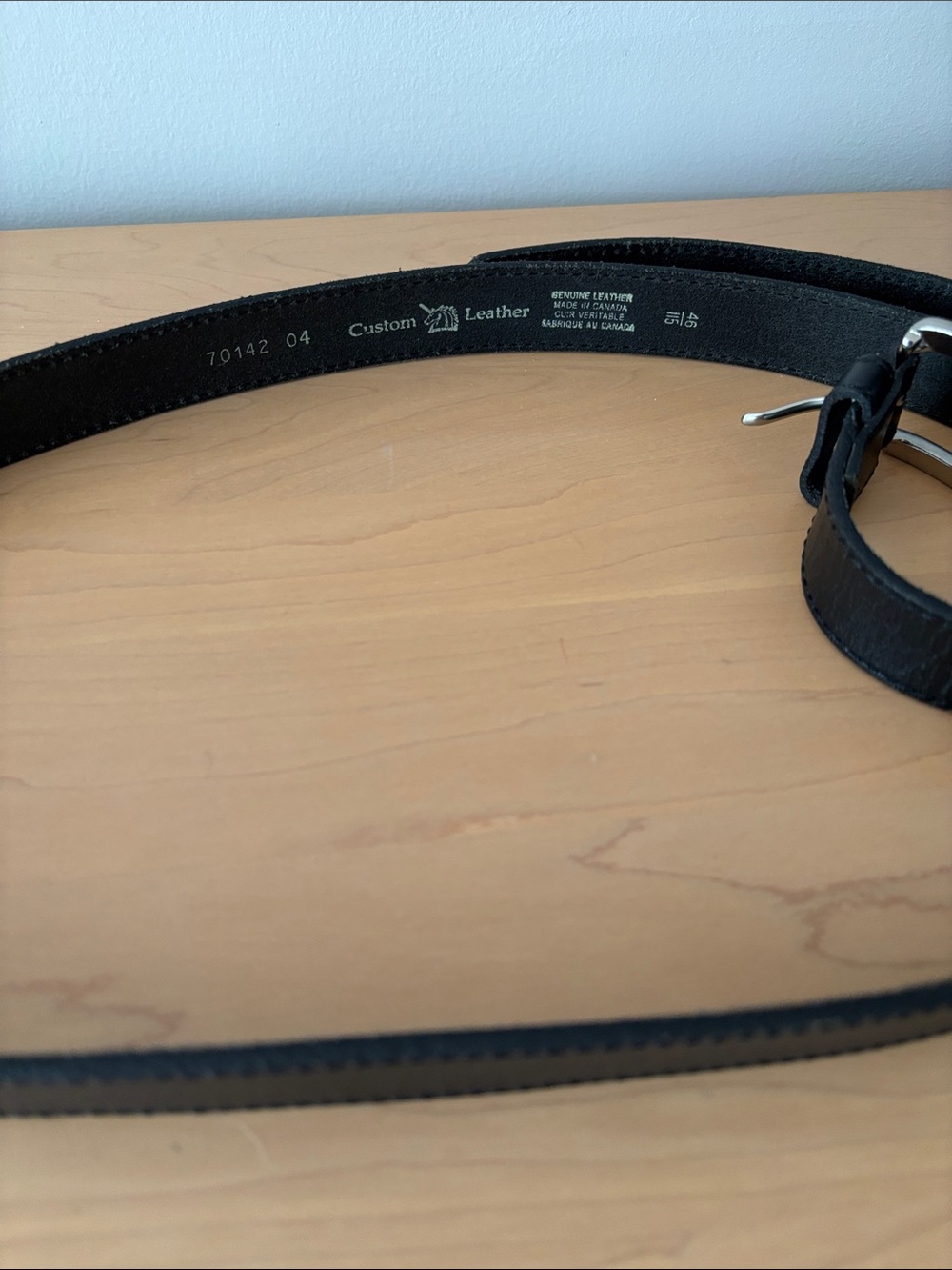 Black Men's Leather Belt